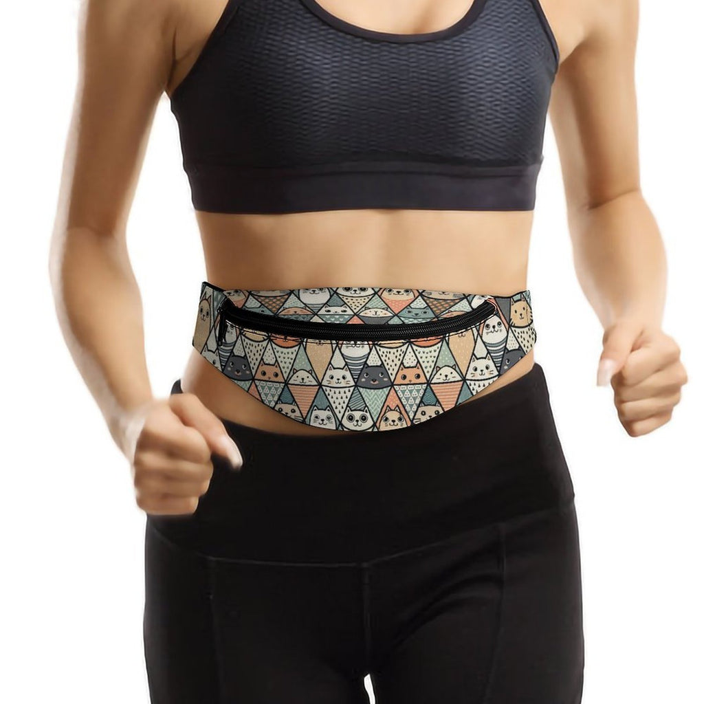 Diamond Cat Pattern - Bum Bag / Fanny Pack