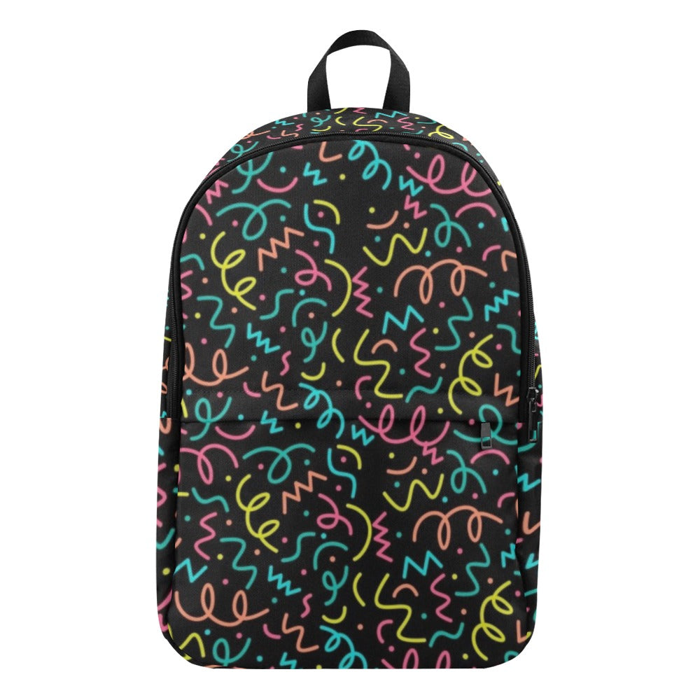 Squiggle Time - Fabric Backpack