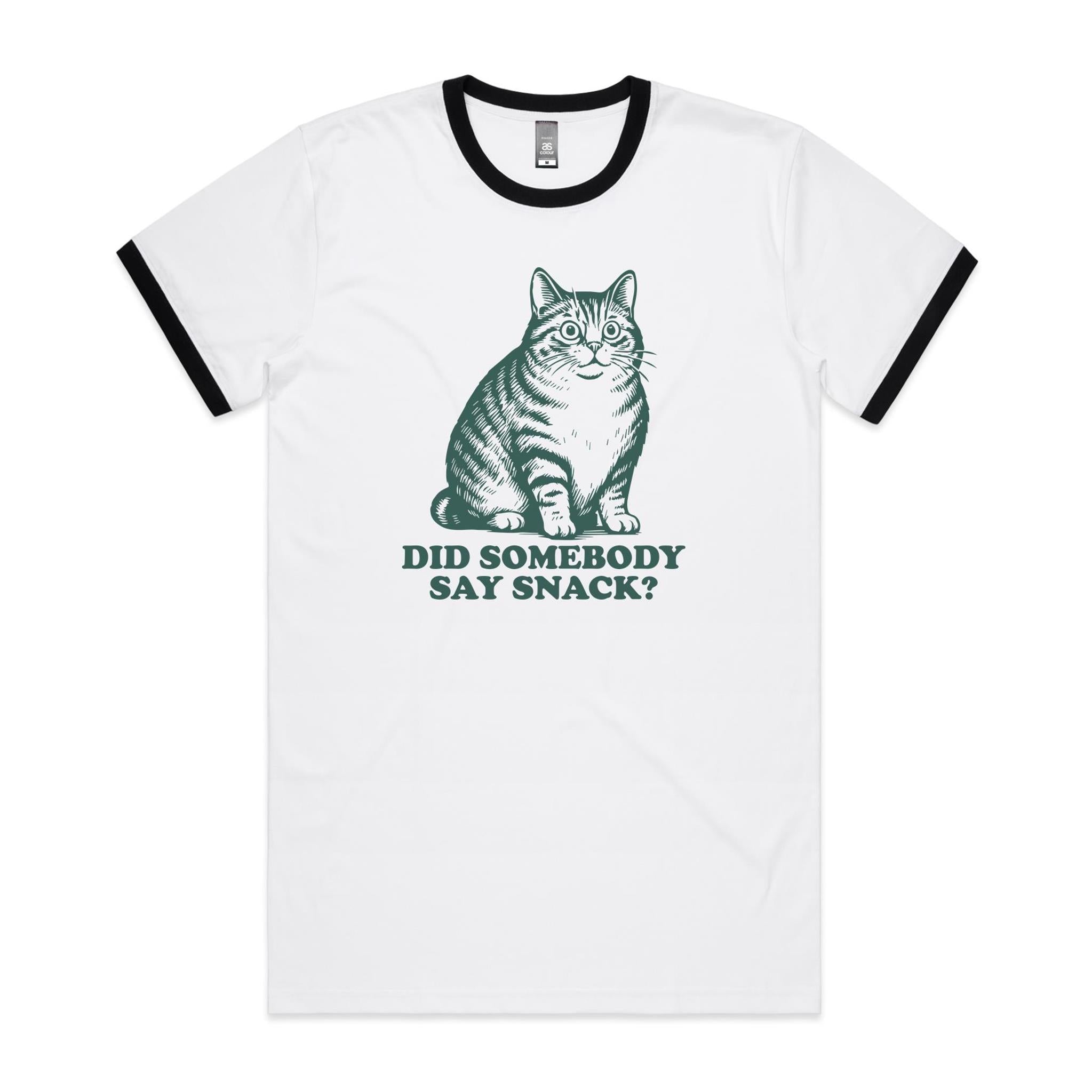 Cat, Did Somebody Say Snack? -  Staple Ringer Tee