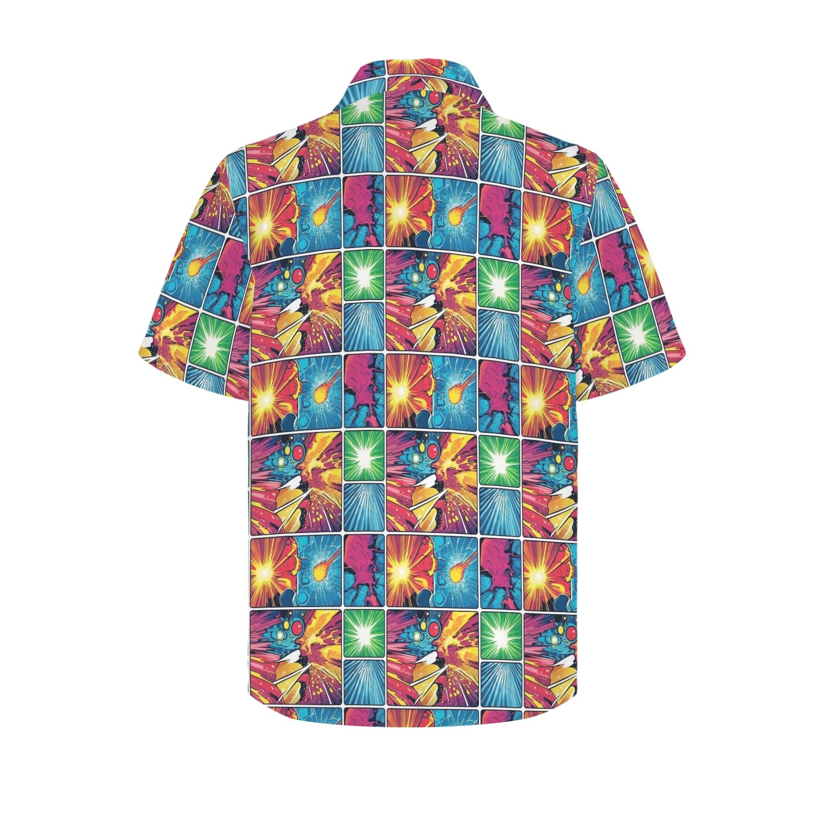 Comic Book Squares Men's Hawaiian Shirt