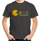 Hungry Pi - Kids Youth T-Shirt Charcoal Kids Youth T-shirt Maths Printed In Australia Science