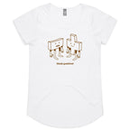 Think Positive, Maths - Womens Scoop Neck T-Shirt White Womens Scoop Neck T-shirt Maths Printed In Australia