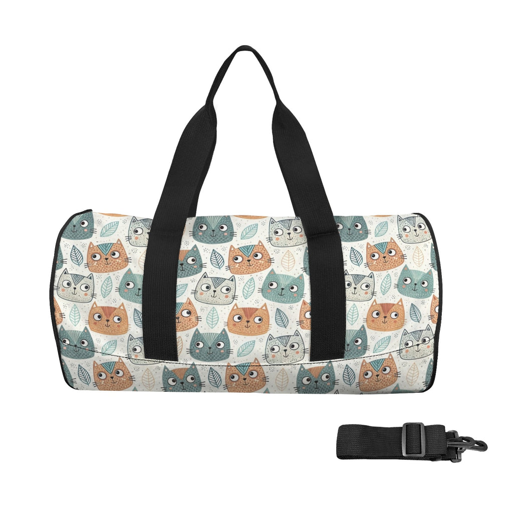 Cute Cat Faces Duffle Bag one size Duffle Bag Printed Offshore