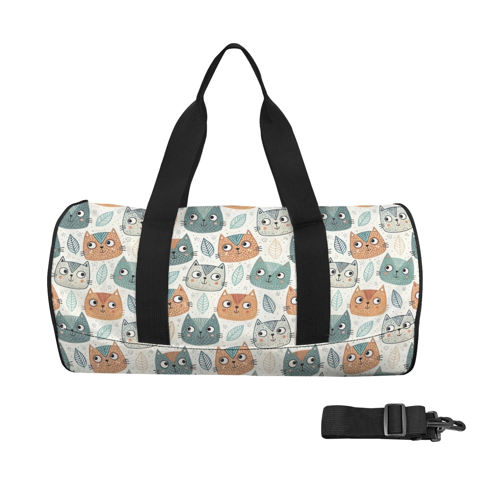 Cute Cat Faces Duffle Bag one size Duffle Bag Printed Offshore