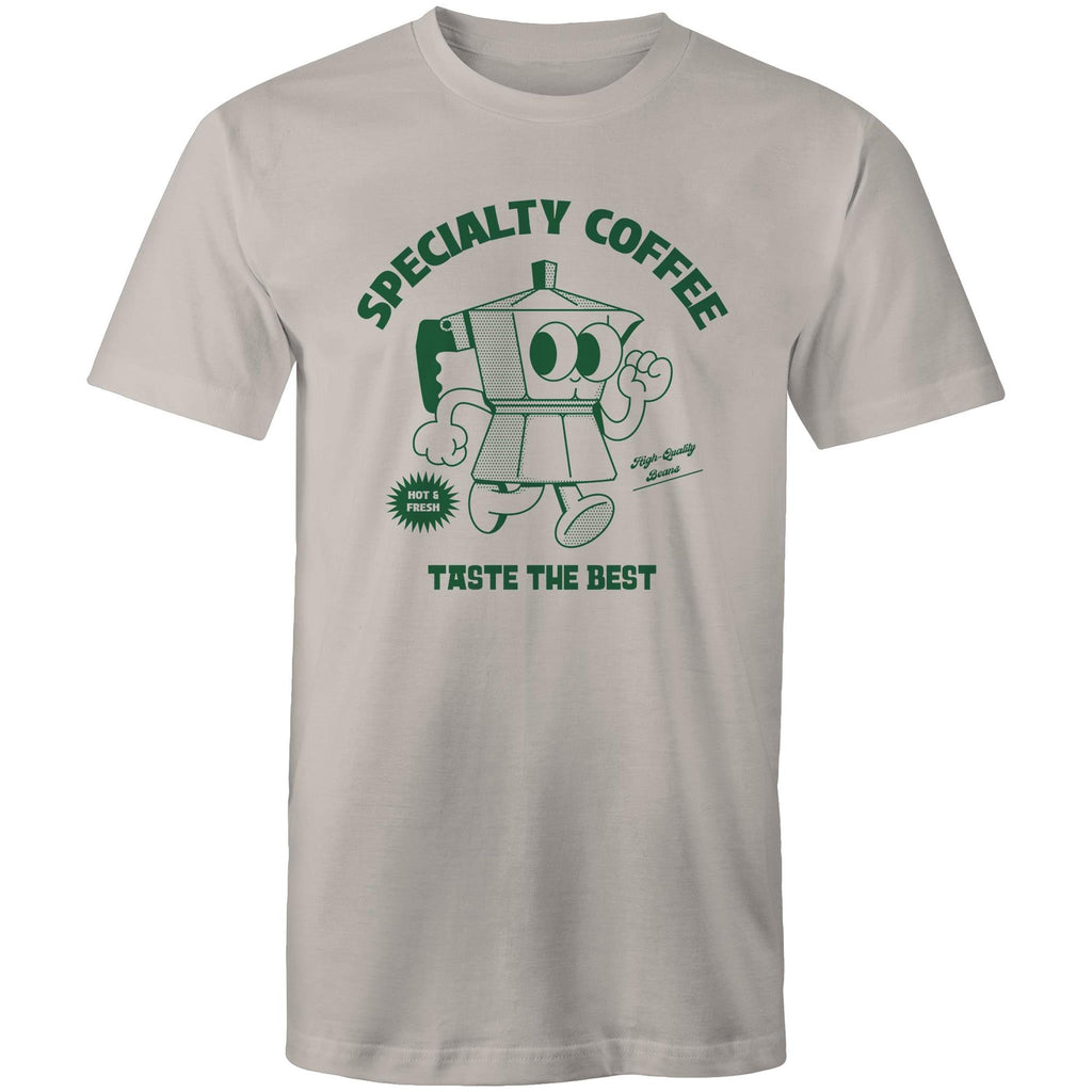 Specialty Coffee - Mens T-Shirt Light Grey Mens T-shirt Coffee Printed In Australia