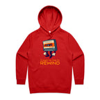 It Might Be Time To Rewind, Cassette Tape - Womens Hoodie Red Womens 2XL Womens Hoodie Music Printed In Australia Retro