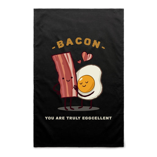 Bacon, You Are Truly Egg-cellent - AS Colour Tea Towel Default Title Tea Towel Food Printed In Australia