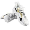 Black And Gold Triangles Men's Twisted Sole Sneakers