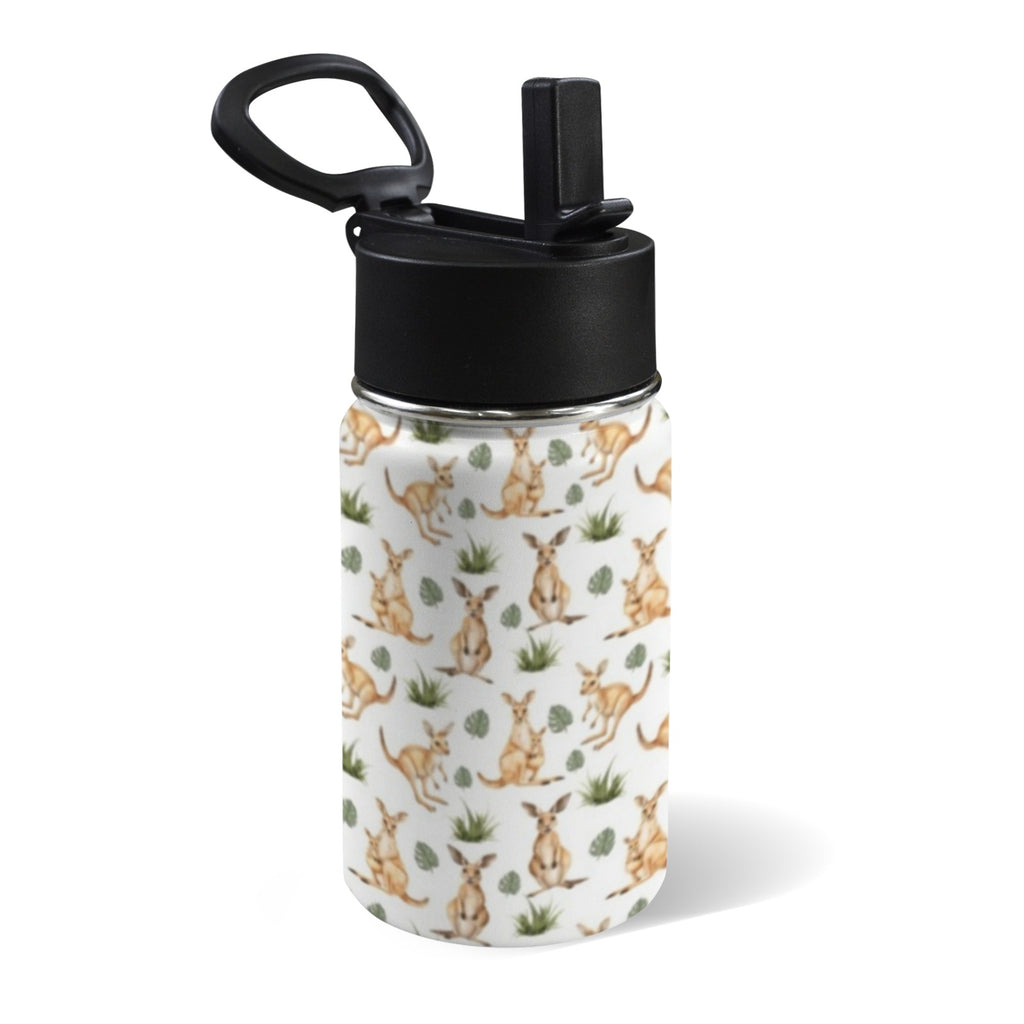 Kangaroos 12oz Kids Water Bottle with Straw Lid