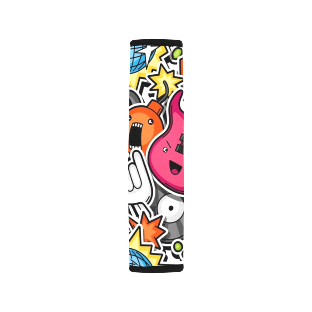 Sticker Music Car Seat Belt Cover 7''x10'' (Pack of 2) Car Seat Belt Cover 7x10 (Pack of 2) Music Printed Offshore