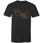 Barista Pouring Coffee - Mens T-Shirt Black Mens T-shirt Coffee Printed In Australia