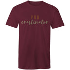 Procrastinator - Mens T-Shirt Burgundy Mens T-shirt Printed In Australia