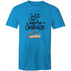 Just One More Chapter, Book - Mens T-Shirt Arctic Blue Mens T-shirt Printed In Australia Reading