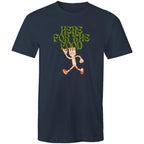 Here For The Food - Mens T-Shirt Navy Mens T-shirt Food Printed In Australia
