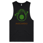 Avocardio - Tank Top Tee Black Drop Arm Tank Top Fitness Printed In Australia