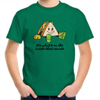Sandwich, It's What's On The Inside That Counts - Kids Youth T-Shirt Kelly Green Kids Youth T-shirt Food Positivity Printed In Australia