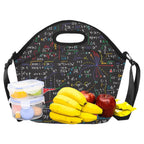 Colourful Maths Formulas - Neoprene Lunch Bag Neoprene Lunch Bag Printed Offshore
