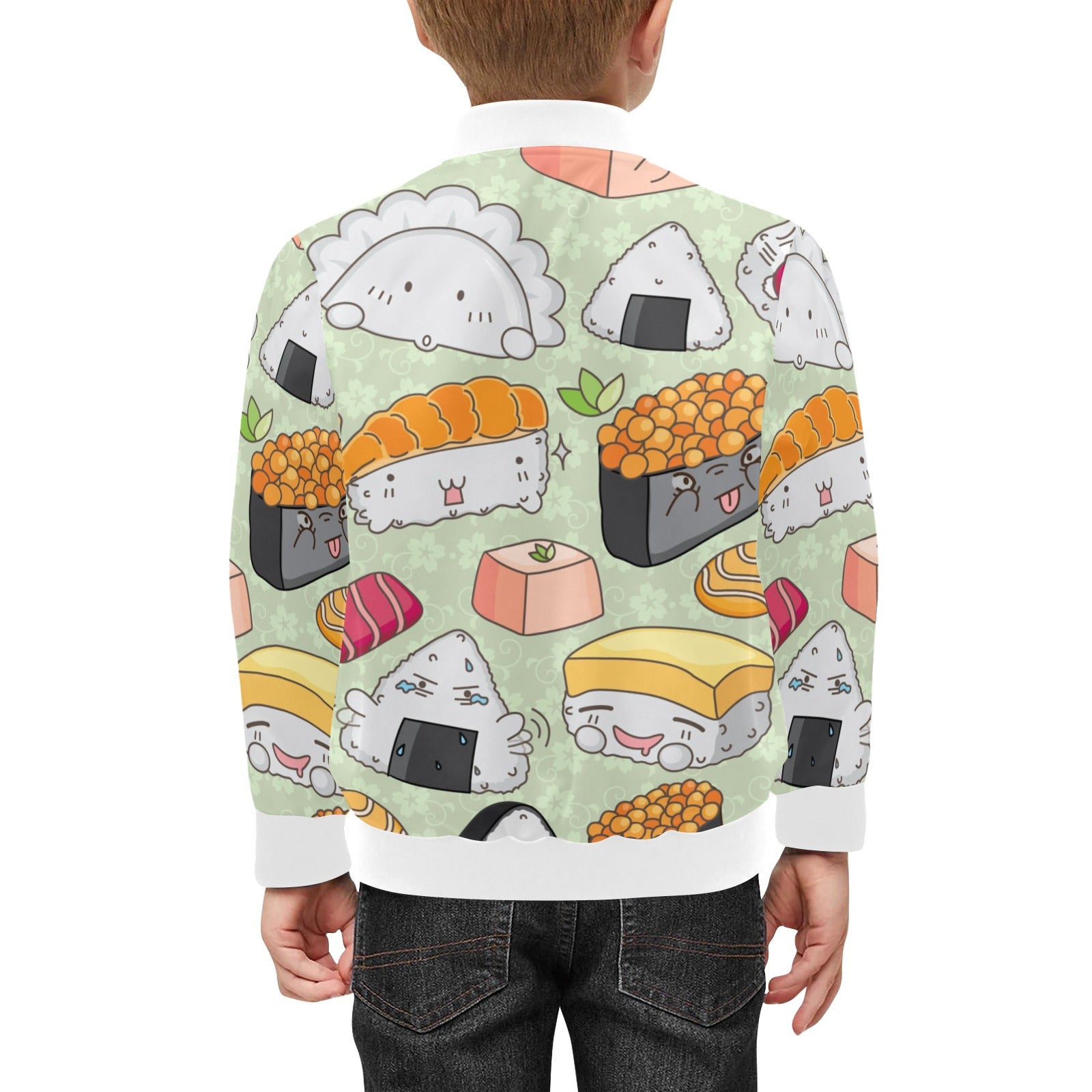 Cheeky Sushi Kids Bomber Jacket Kids Bomber Jacket Food Printed Offshore