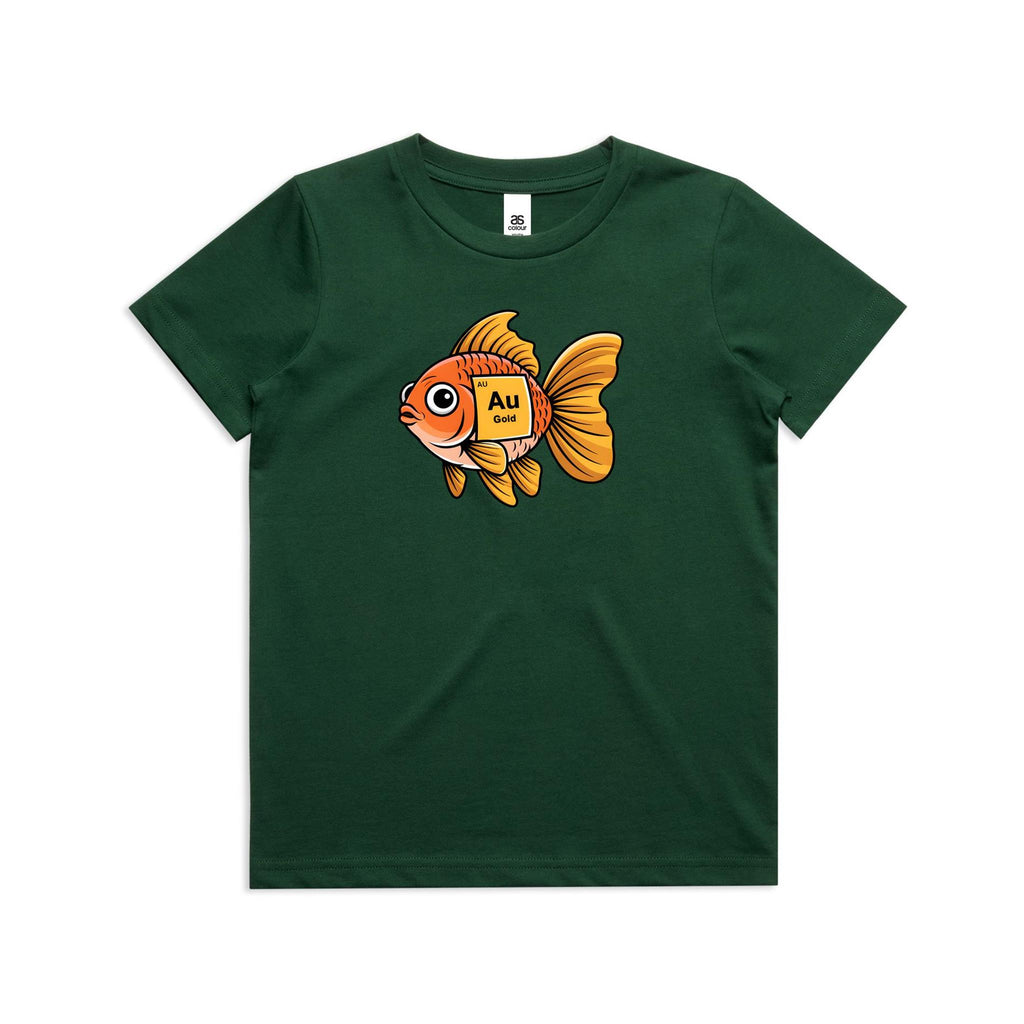 Gold Fish Periodic Table Element Kids AS Colour T-shirt