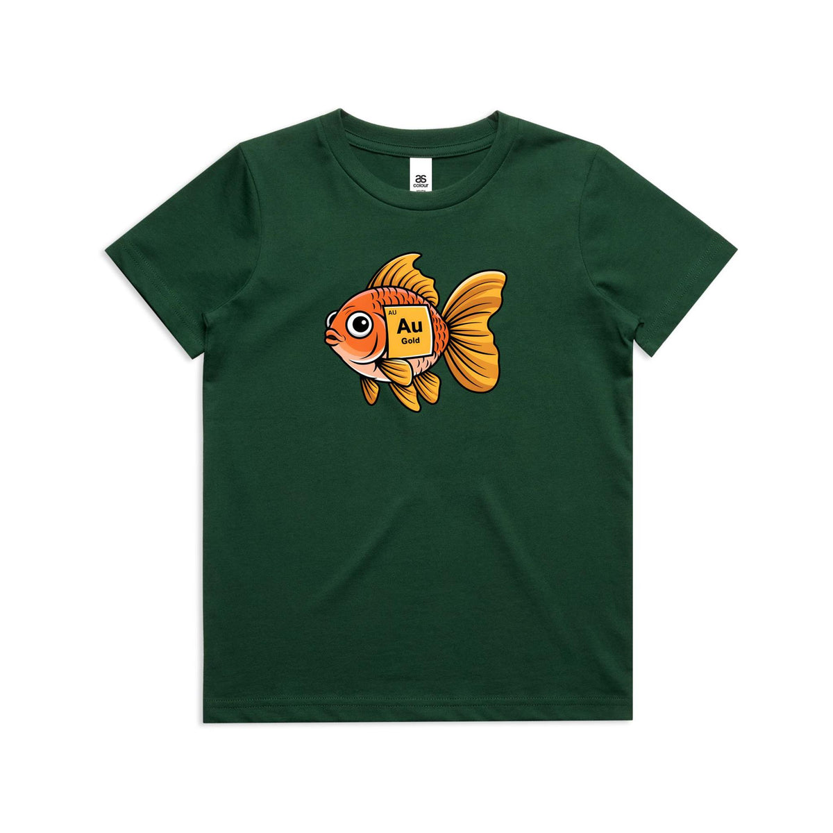 Gold Fish Periodic Table Element Kids AS Colour T-shirt