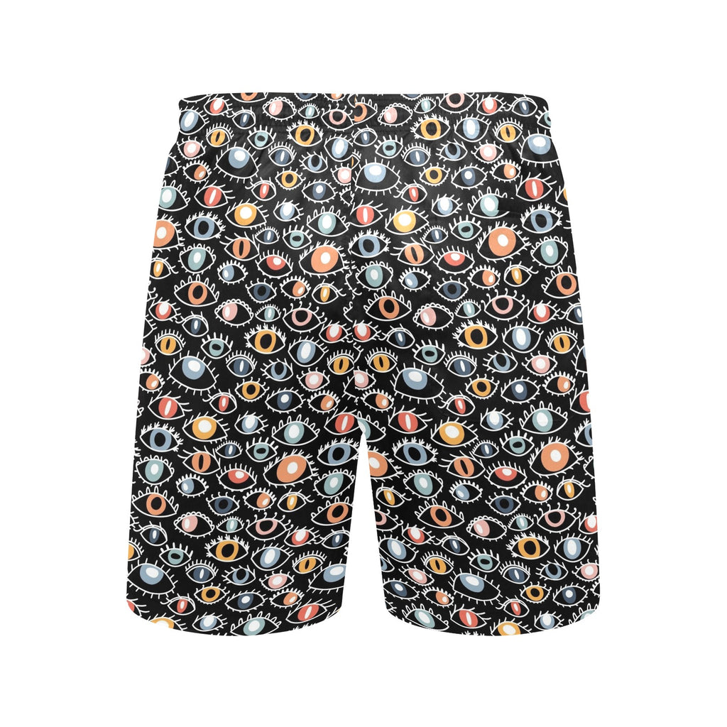 Eyes On Black Men's Mid-Length Beach Shorts Men's Mid-Length Beach Shorts Printed Offshore