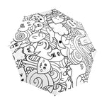 Black And White Creatures - Semi-Automatic Foldable Umbrella (Model U12) One Size Semi-Automatic Foldable Umbrella (U12)