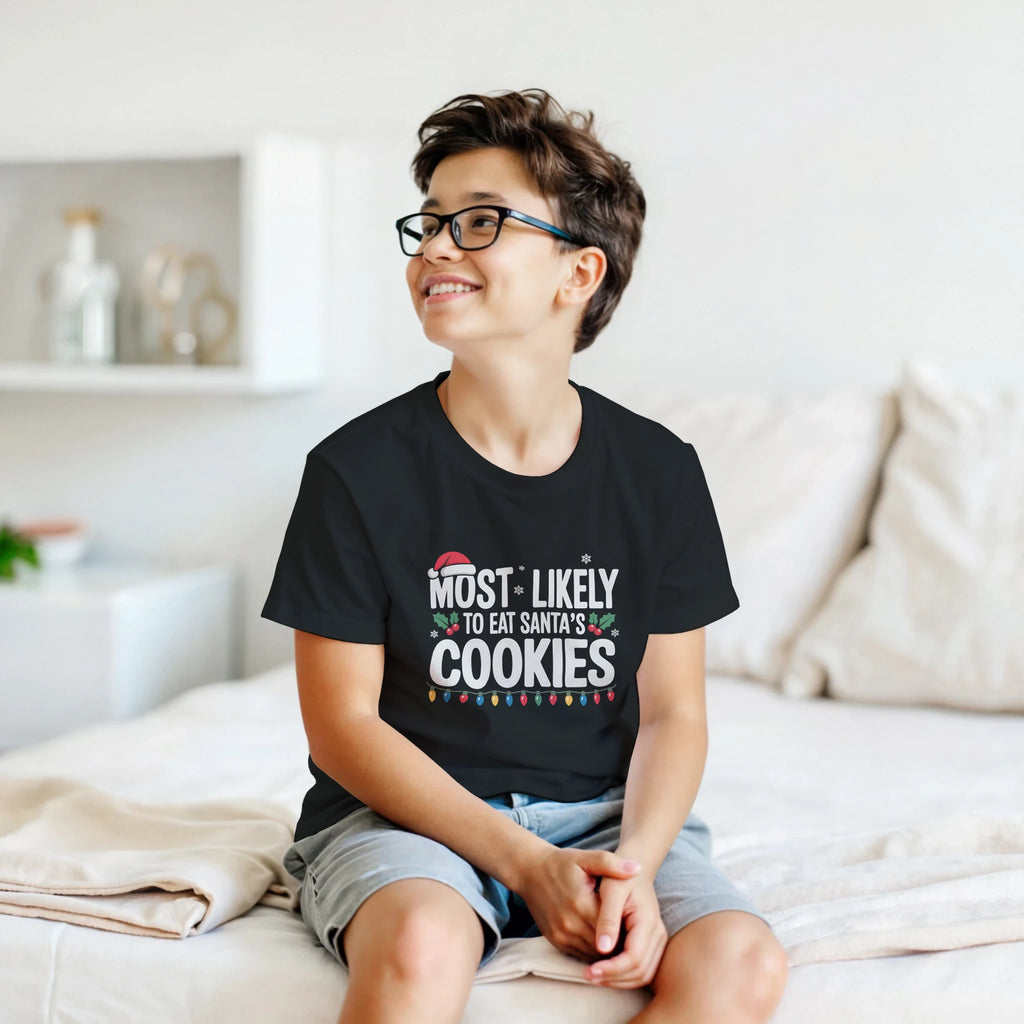 Personalised - Christmas Most Likely To - Classic Kids Crewneck T-shirt | Gildan® 5000B Personalised Kids T-shirt Christmas