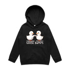 Goose Bumps - Kids Hoodie Black Kids Hoodie Printed In Australia