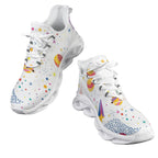 Colourful Space On White Women's Twisted Sole Sneakers