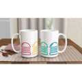 Burger, Burger, Burger - White 15oz Ceramic Mug Default Title 15oz Mug food Globally Fulfilled