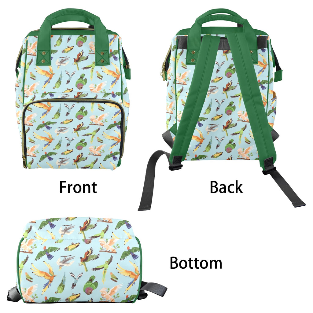 Parrots Multi-Function Backpack, Nappy / Diaper Bag Multi-function Backpack, Nappy / Diaper Bag animal Printed Offshore