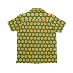 Yellow Flowers On Green Senior Kids Hawaiian Shirt