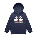 Goose Bumps - Kids Hoodie Midnight Blue Kids Hoodie Printed In Australia