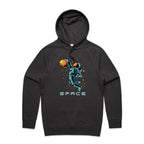 Astronaut Basketball - Mens Hoodie Coal Mens Hoodie Printed In Australia Space