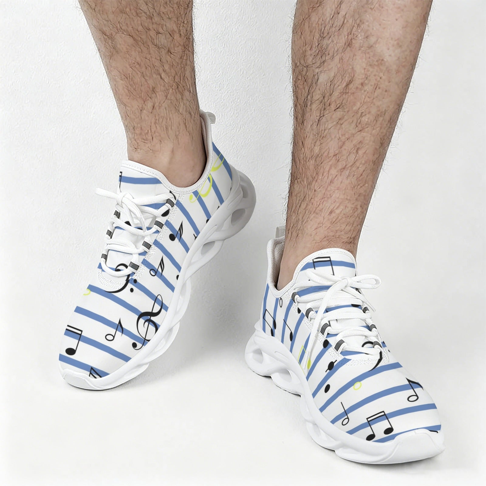 Music Stripes Men's Twisted Sole Sneakers
