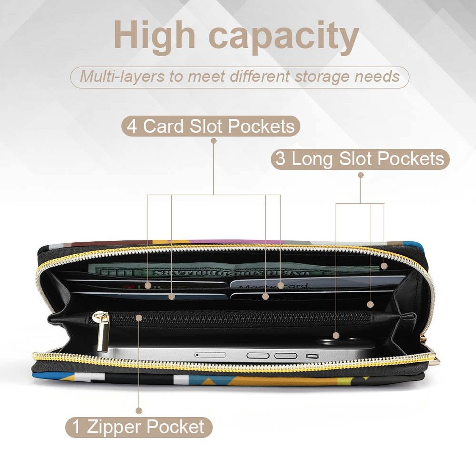 Colourful Chess -  PU Leather Wallet