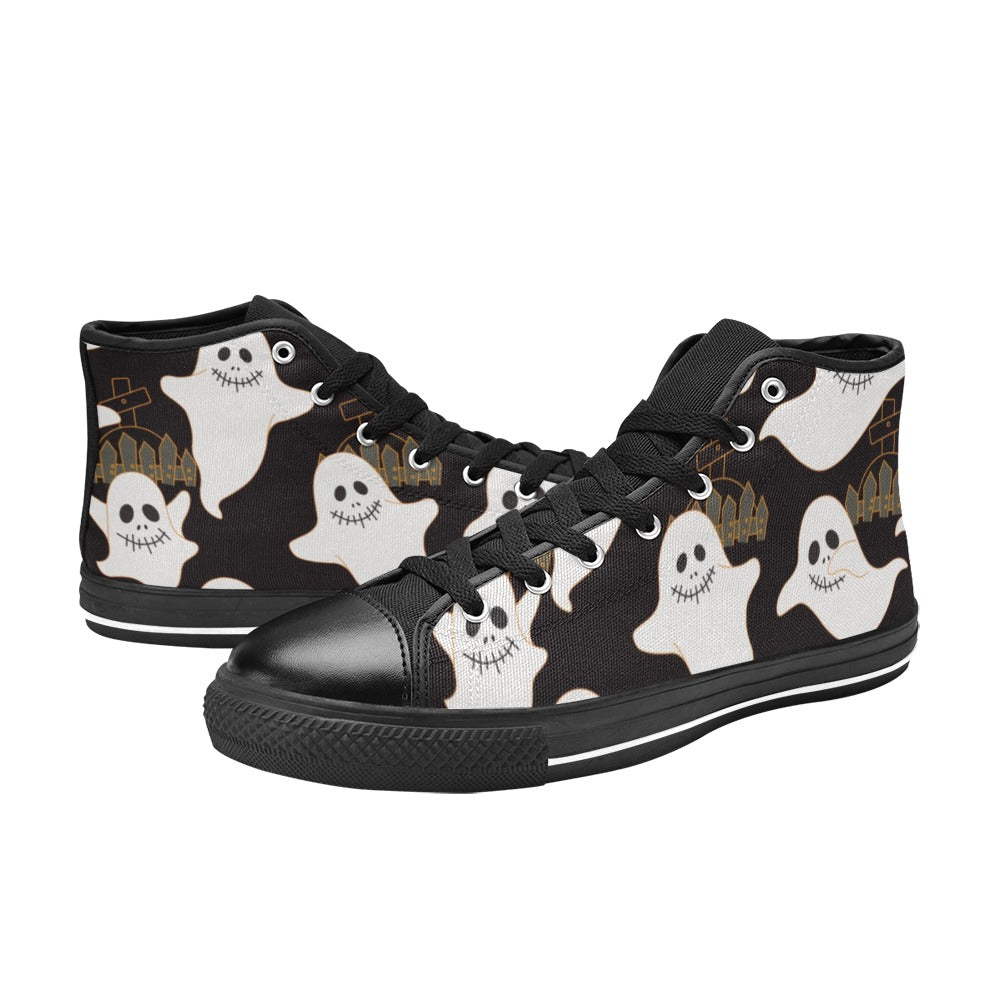 Scary Ghosts - Men's High Top Canvas Shoes