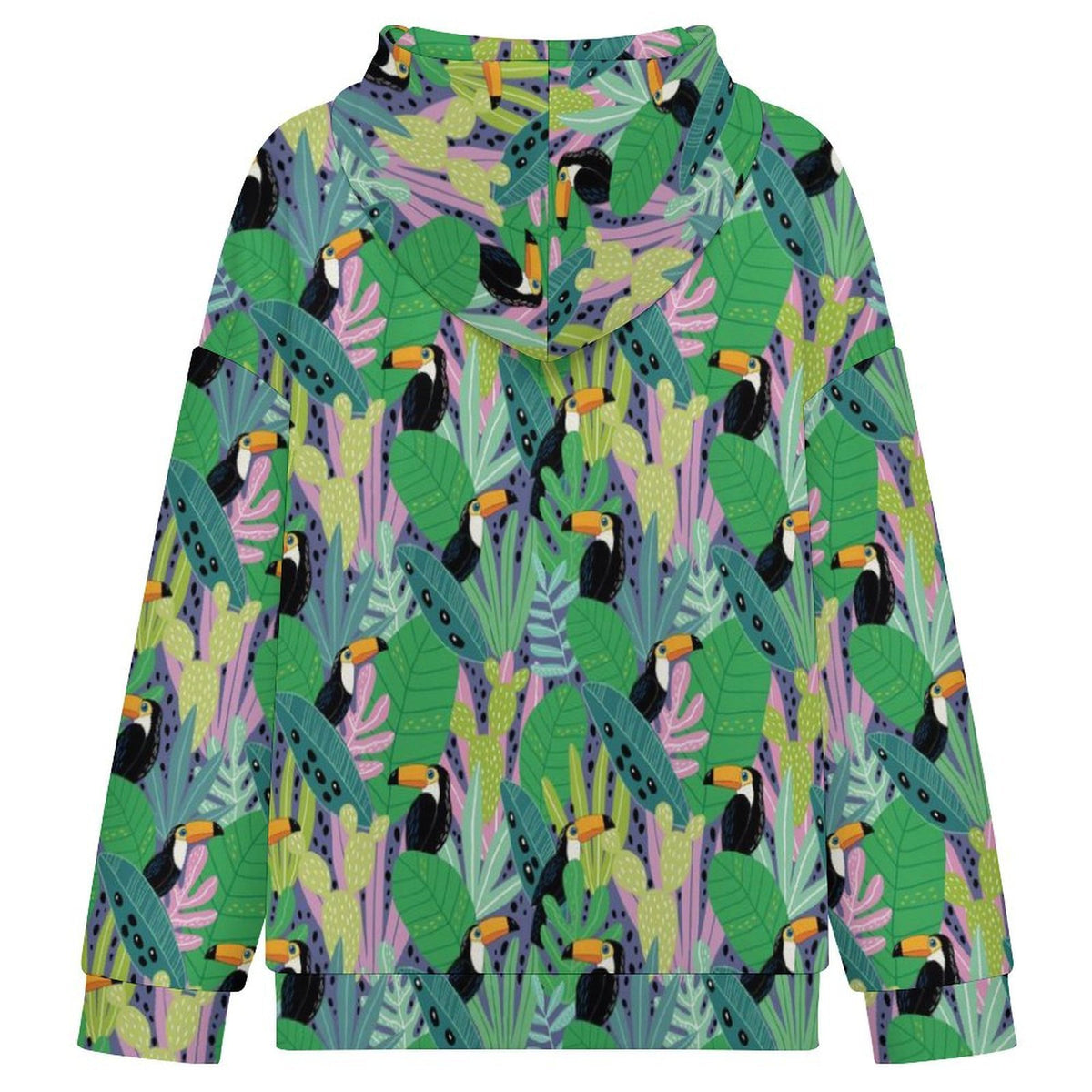 Bright Toucans Women's Full-Zip Hoodie