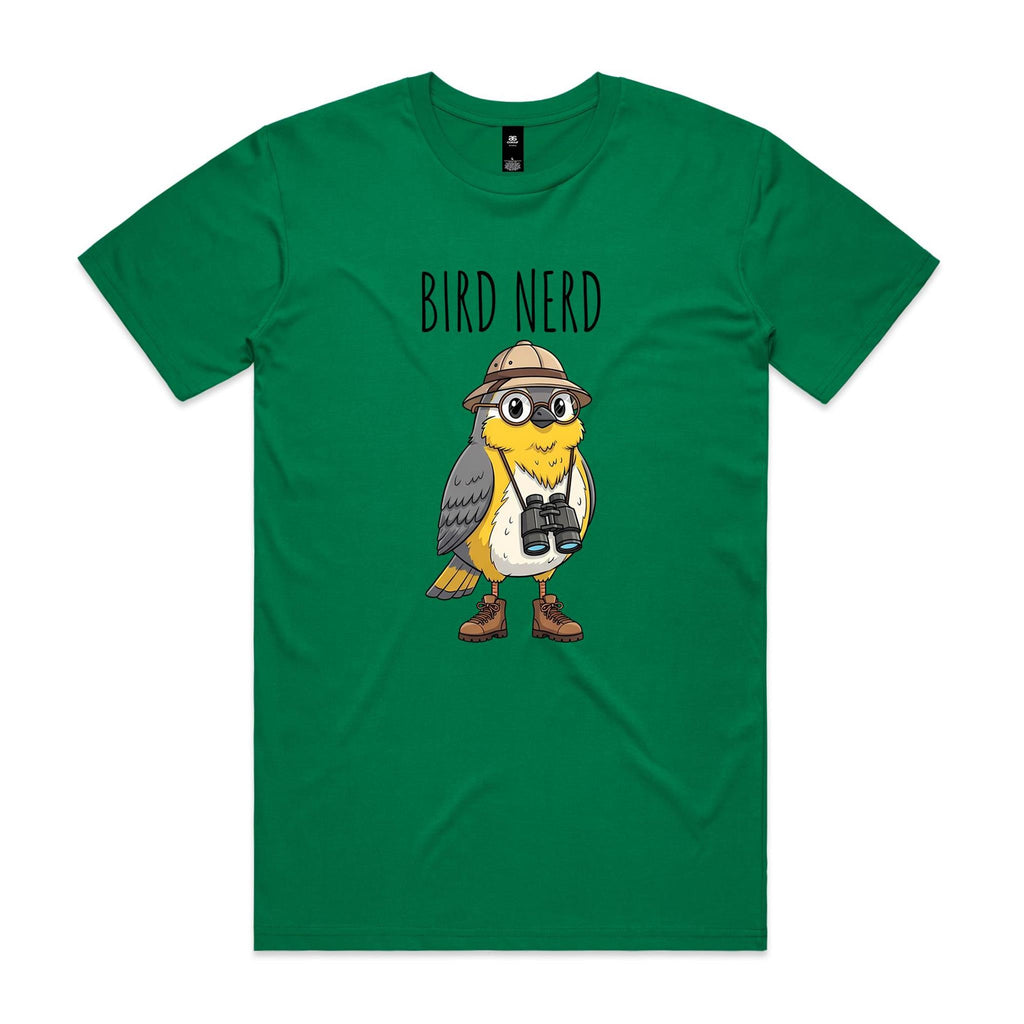 Bird Nerd 2 Men's AS Colour T-shirt Kelly Green Mens T-shirt animal Birds Printed In Australia