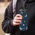 Alien Space - Insulated Water Bottle with Dual-Use Lid (18oz) Insulated Water Bottle with Dual-Use Lid (18oz) Printed Offshore Sci Fi