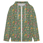 Groovy Retro Women's Full-Zip Hoodie