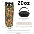 Vintage Hawaiian Floral 20oz Tea Tumbler with Carry Handle