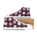 Pink Daisy - Kids' High Top Canvas Shoes Kids High Top Canvas Shoes Plants Printed Offshore