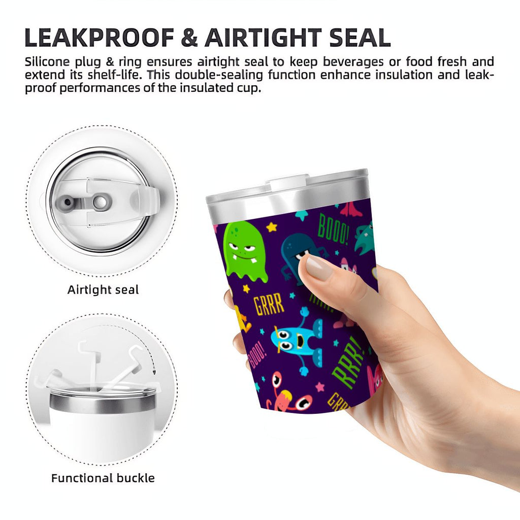 Cheeky Aliens Small Stainless Steel Travel Mug Cup 12oz/350ml