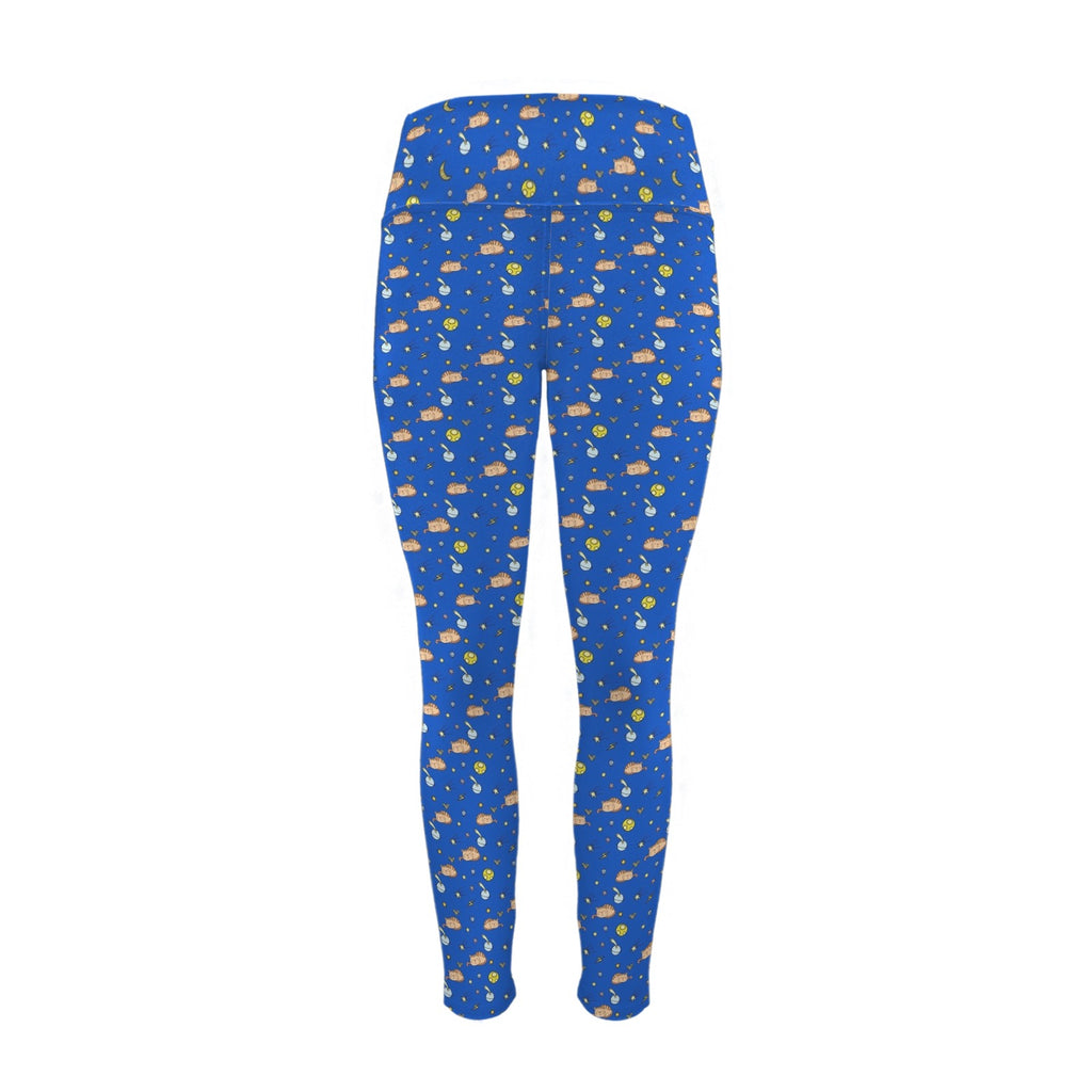 Cats In Space Women's High Waist Pockets Yoga Leggings Women's High Waist Pockets Yoga Leggings animal Printed Offshore Sci Fi Space