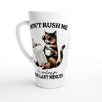 Personalise - Don't Rush Me, Cat - White Latte 17oz Ceramic Mug Default Title Personalised Latte Mug animal Globally Fulfilled