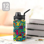 Crazy Characters - Kids Water Bottle with Chug Lid (12 oz) Kids Water Bottle with Chug Lid Printed Offshore Sci Fi