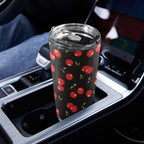 Cherry - 20oz Mobile Tumbler with Lid (Black Lock) 20oz Travel Mug Food Printed Offshore