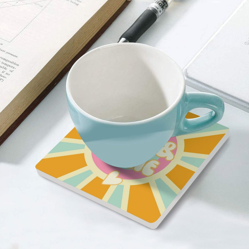 Rise And Shine - Ceramic Coasters (Square) Ceramic Coasters Printed Offshore