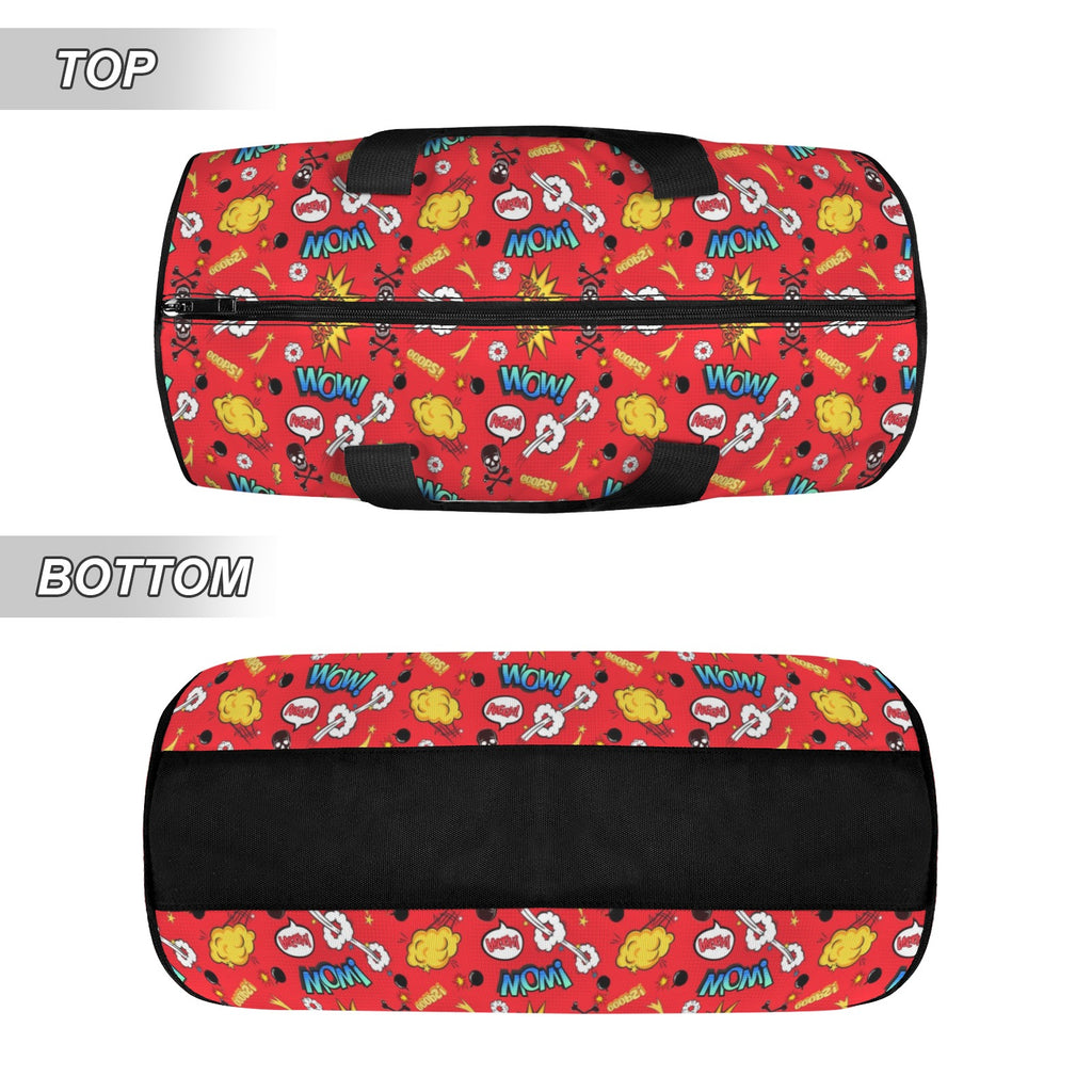 Comic Book Red Duffle Bag Duffle Bag Printed Offshore